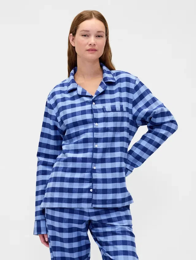 Weichstes Flanell-Pyjamahemd für Erwachsene