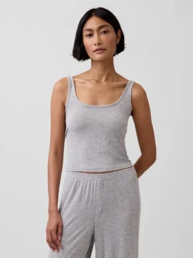 Weichstes Modal-Ripp-Pyjama-Oberteil