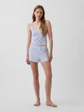 Weichstes Modal-Ripp-Pyjama-Oberteil