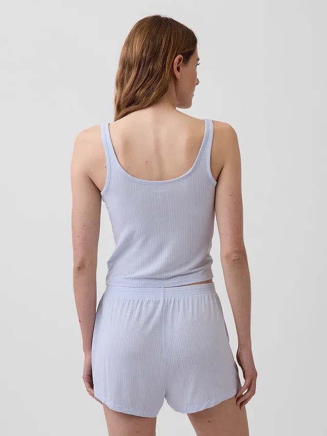 Weichstes Modal-Ripp-Pyjama-Oberteil
