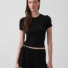 Weichstes Modal-Ripp-Pyjama-T-Shirt