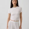 Weichstes Modal-Ripp-Pyjama-T-Shirt