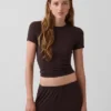 Weichstes Modal-Ripp-Pyjama-T-Shirt