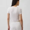 Weichstes Modal-Ripp-Pyjama-T-Shirt