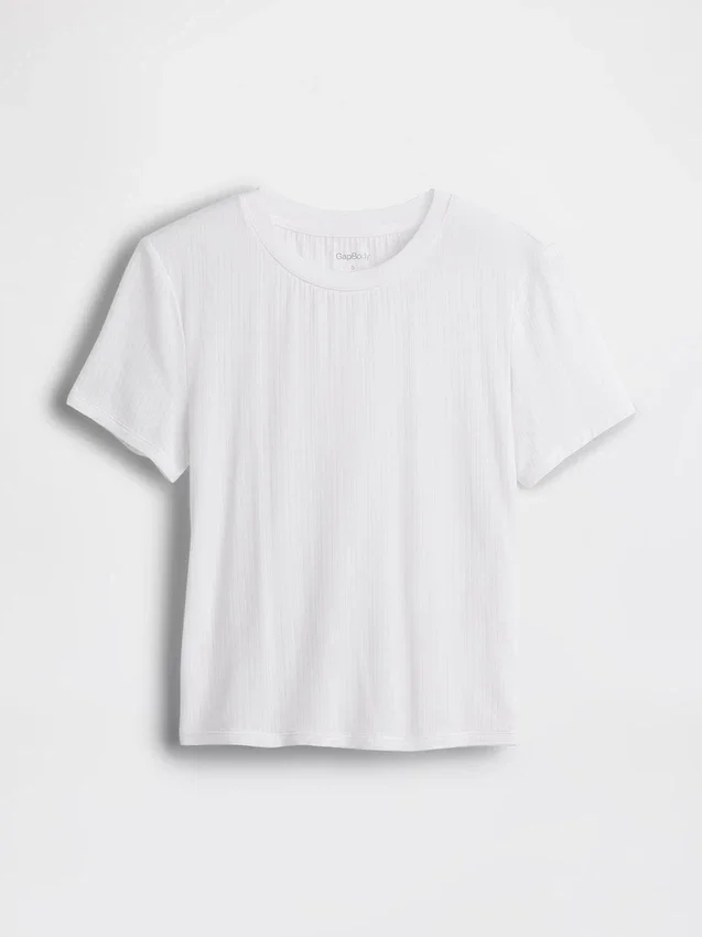 Weichstes Modal-Ripp-Pyjama-T-Shirt