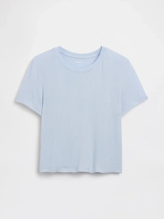 Weichstes Modal-Ripp-Pyjama-T-Shirt