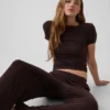 Weichstes Modal-Ripp-Pyjama-T-Shirt