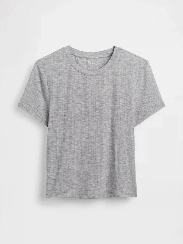 Weichstes Modal-Ripp-Pyjama-T-Shirt