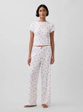 Winnie-the-Pooh-Pyjama-Hose aus Pointelle-Strick