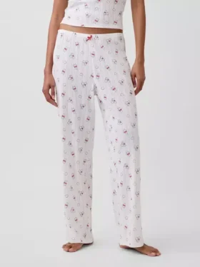 Winnie-the-Pooh-Pyjama-Hose aus Pointelle-Strick
