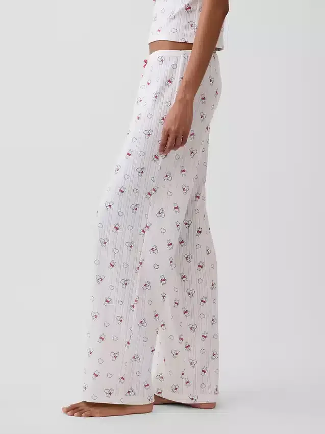 Winnie-the-Pooh-Pyjama-Hose aus Pointelle-Strick