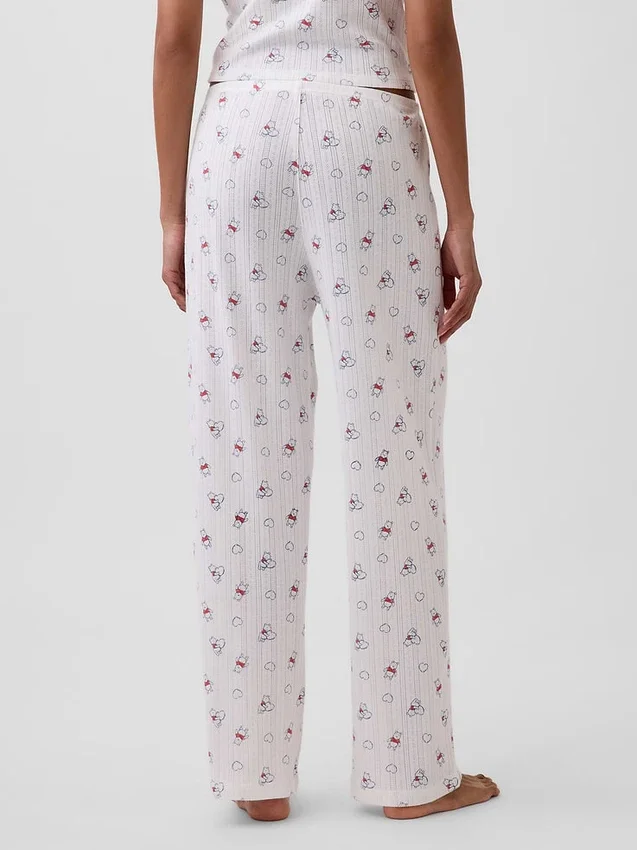 Winnie-the-Pooh-Pyjama-Hose aus Pointelle-Strick