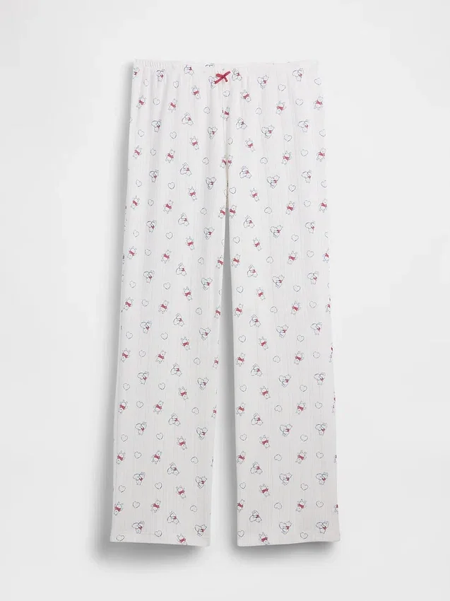 Winnie-the-Pooh-Pyjama-Hose aus Pointelle-Strick