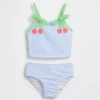 Zweiteiliger Badeanzug für Baby & Kleinkind mit Kirsch-Gingham-Muster